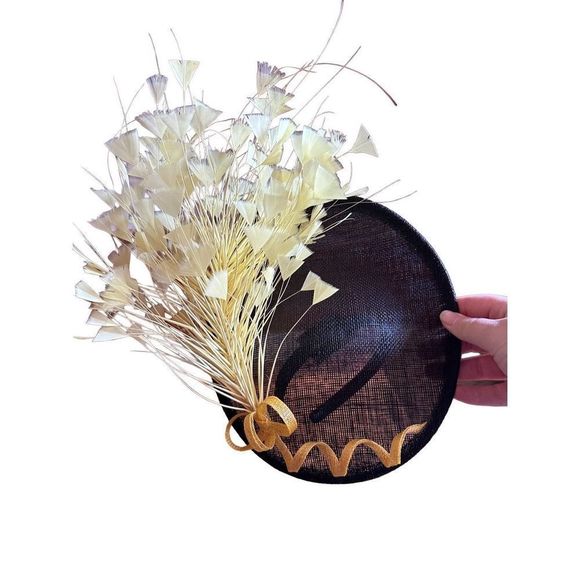 No Brand Accessories - Black and Yellow Fascinator Hat